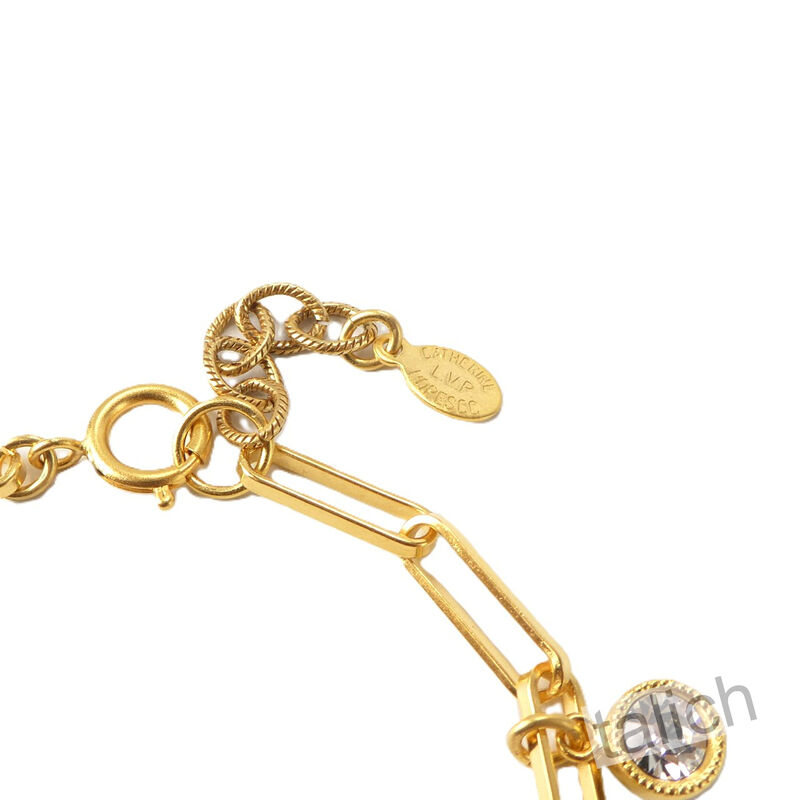 Catherine Popesco 14K Gold Plated Paperclip Bracelet with Crystal - product image 