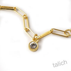 Catherine Popesco 14K Gold Plated Paperclip Bracelet with Crystal - product images 3 of 5