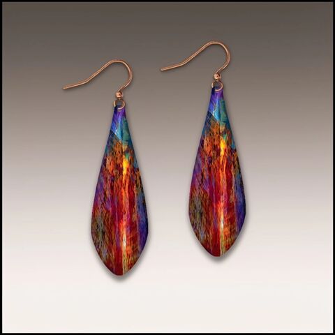 DC,Designs,-,Canyon,Rust,Abstract,Art,Long,Teardrop,Earrings,DC Designs Jewelry, Art Print Earrings, DC Designs Earrings, Handmade Colorado