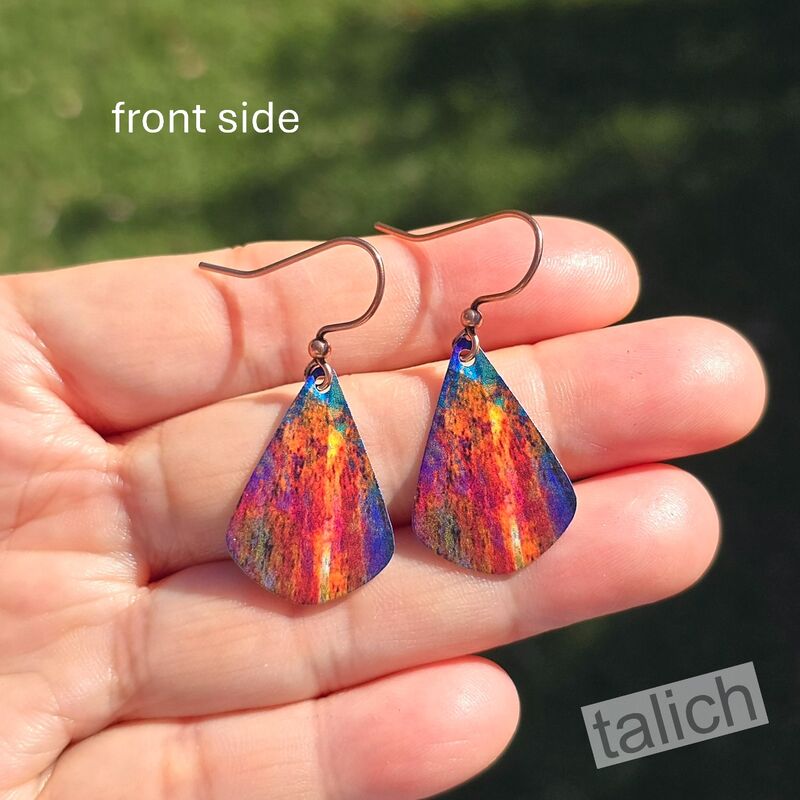 DC Designs - Canyon Rust Abstract Art Teardrop Earrings - product image 