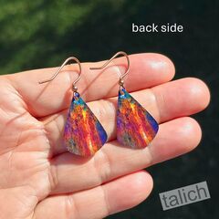 DC Designs - Canyon Rust Abstract Art Teardrop Earrings - product images 3 of 4