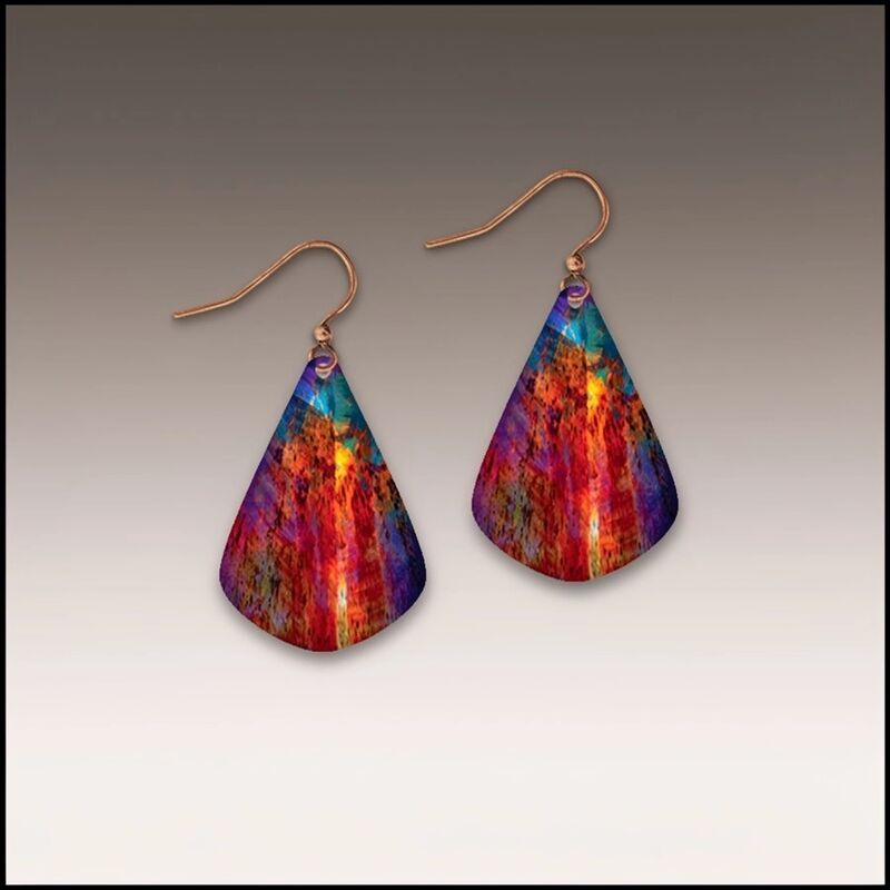 DC Designs - Canyon Rust Abstract Art Teardrop Earrings - product image 