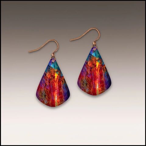 DC,Designs,-,Canyon,Rust,Abstract,Art,Teardrop,Earrings,DC Designs Jewelry, Art Print Earrings, DC Designs Earrings, Handmade Colorado