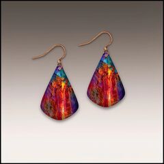 DC Designs - Canyon Rust Abstract Art Teardrop Earrings - product images 1 of 4
