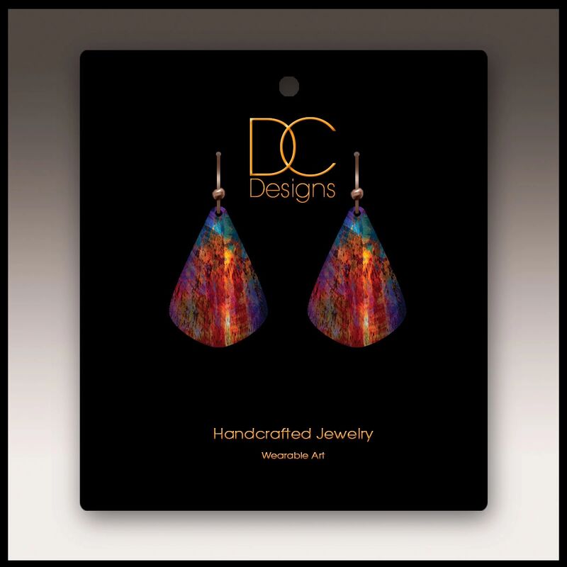 DC Designs - Canyon Rust Abstract Art Teardrop Earrings - product image 